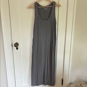 Striped Black and White Maxi Dress